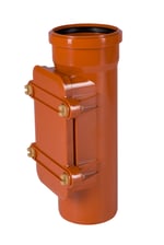 Manguito de inspección con tapa cuadrada PVC Ostendorf/Crearplast-Sistema KG, DN/OD 110 mm